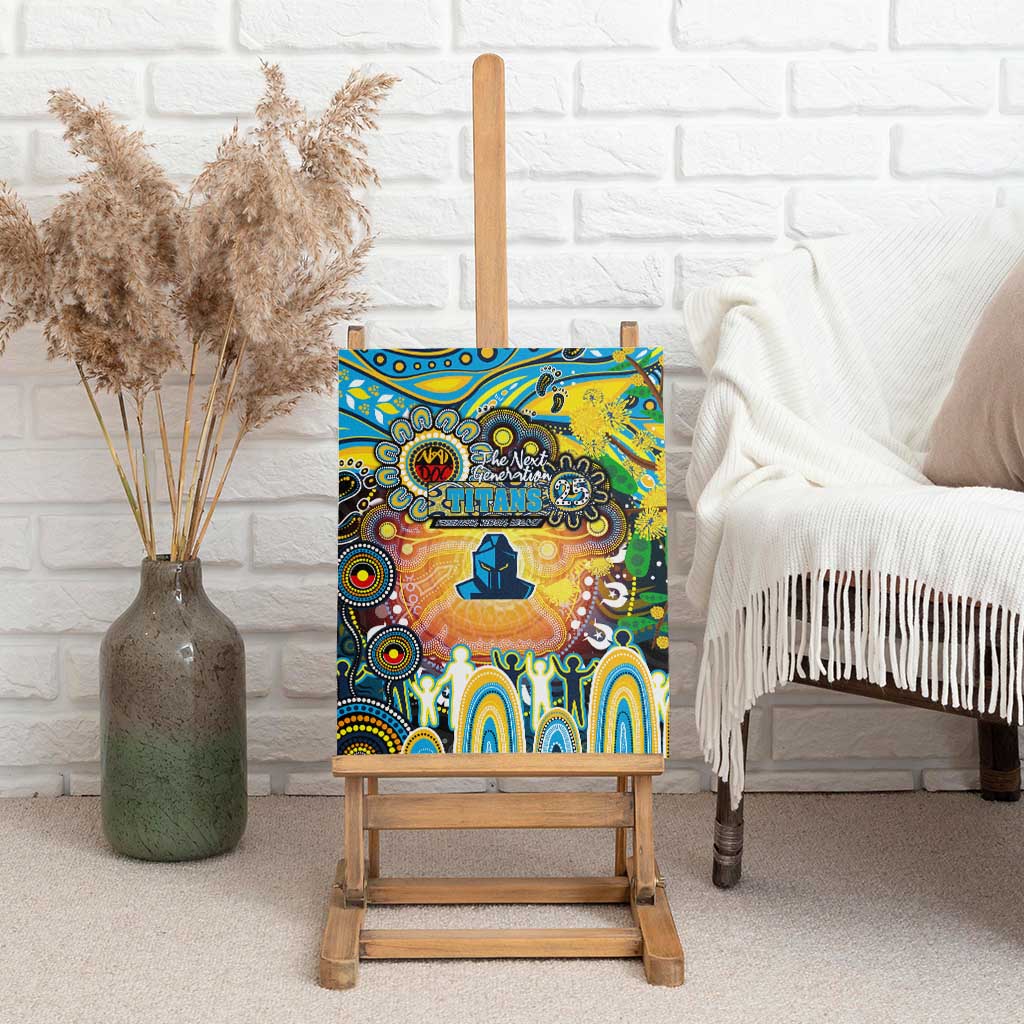 NAIDOC Week 2025 Titans Rugby Canvas Wall Art Aboriginal Dot Painting