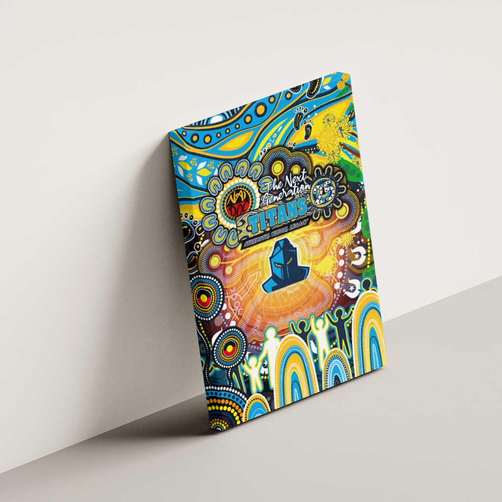NAIDOC Week 2025 Titans Rugby Canvas Wall Art Aboriginal Dot Painting