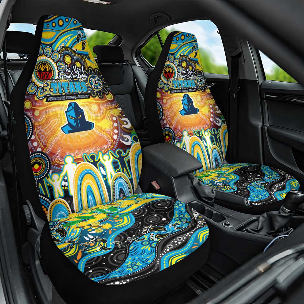 NAIDOC Week 2025 Titans Rugby Car Seat Cover Aboriginal Dot Painting