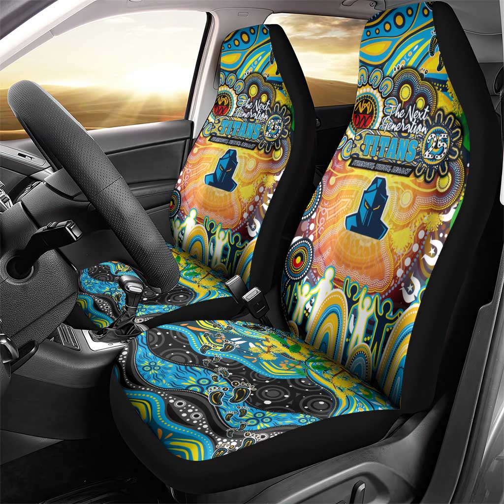 NAIDOC Week 2025 Titans Rugby Car Seat Cover Aboriginal Dot Painting