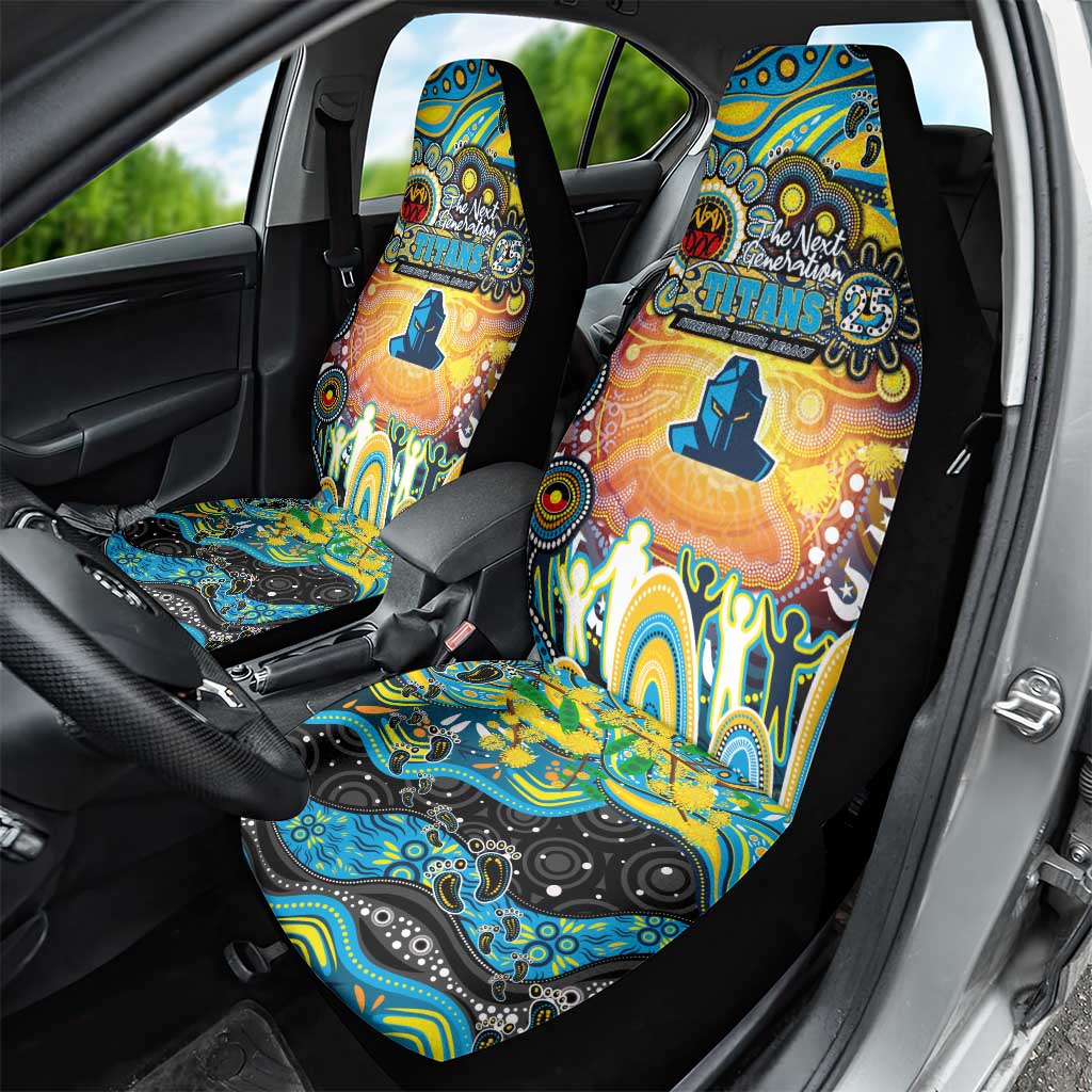 NAIDOC Week 2025 Titans Rugby Car Seat Cover Aboriginal Dot Painting
