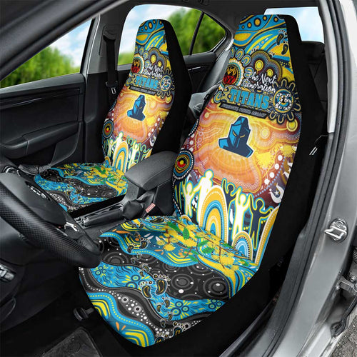 NAIDOC Week 2025 Titans Rugby Car Seat Cover Aboriginal Dot Painting