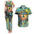 Personalised NAIDOC Week 2025 Titans Rugby Couples Matching Tank Maxi Dress and Hawaiian Shirt Aboriginal Dot Painting