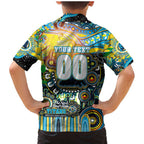 Personalised NAIDOC Week 2025 Titans Rugby Family Matching Mermaid Dress and Hawaiian Shirt Aboriginal Dot Painting