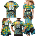 Personalised NAIDOC Week 2025 Titans Rugby Family Matching Mermaid Dress and Hawaiian Shirt Aboriginal Dot Painting