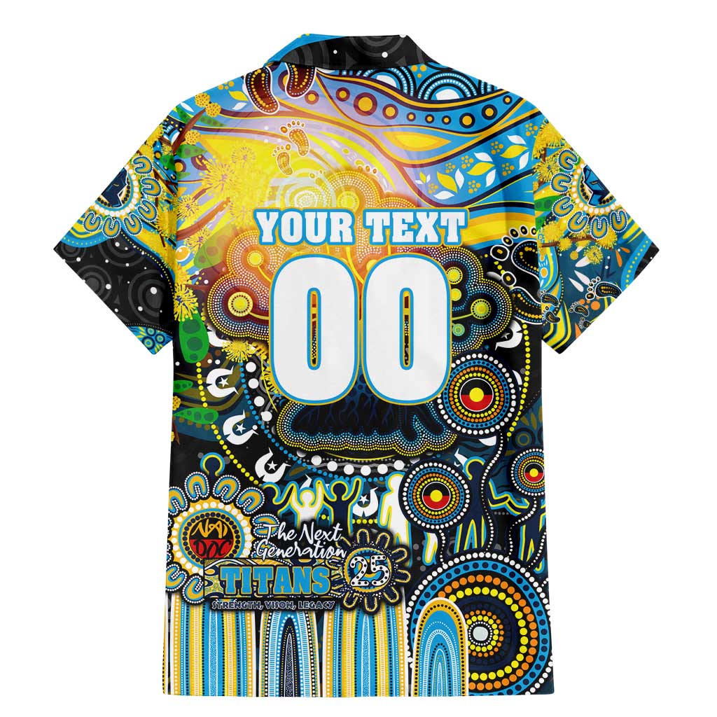 Personalised NAIDOC Week 2025 Titans Rugby Family Matching Mermaid Dress and Hawaiian Shirt Aboriginal Dot Painting