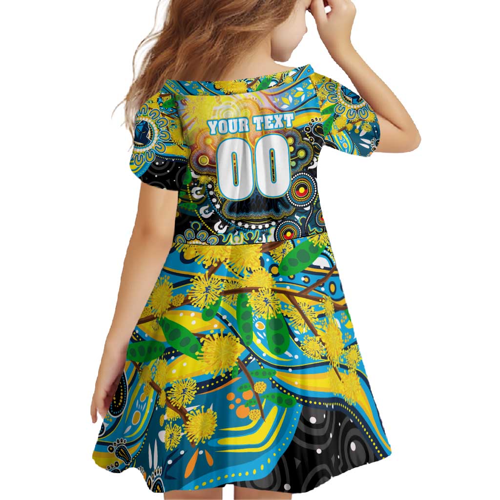 Personalised NAIDOC Week 2025 Titans Rugby Family Matching Off Shoulder Maxi Dress and Hawaiian Shirt Aboriginal Dot Painting