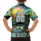 Personalised NAIDOC Week 2025 Titans Rugby Family Matching Puletasi and Hawaiian Shirt Aboriginal Dot Painting