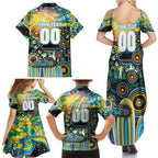 Personalised NAIDOC Week 2025 Titans Rugby Family Matching Summer Maxi Dress and Hawaiian Shirt Aboriginal Dot Painting