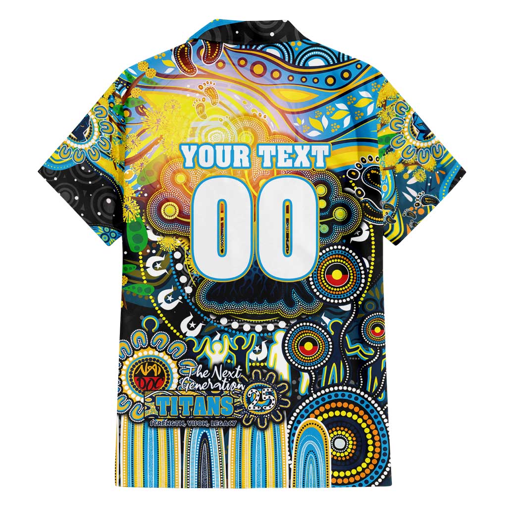 Personalised NAIDOC Week 2025 Titans Rugby Family Matching Summer Maxi Dress and Hawaiian Shirt Aboriginal Dot Painting