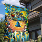 NAIDOC Week 2025 Titans Rugby Garden Flag Aboriginal Dot Painting