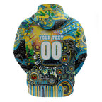 Personalised NAIDOC Week 2025 Titans Rugby Hoodie Aboriginal Dot Painting