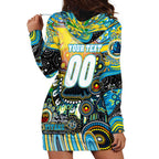 Personalised NAIDOC Week 2025 Titans Rugby Hoodie Dress Aboriginal Dot Painting