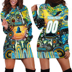 Personalised NAIDOC Week 2025 Titans Rugby Hoodie Dress Aboriginal Dot Painting