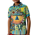 Personalised NAIDOC Week 2025 Titans Rugby Kid Polo Shirt Aboriginal Dot Painting