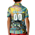Personalised NAIDOC Week 2025 Titans Rugby Kid Polo Shirt Aboriginal Dot Painting