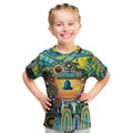 Personalised NAIDOC Week 2025 Titans Rugby Kid T Shirt Aboriginal Dot Painting