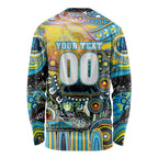 Personalised NAIDOC Week 2025 Titans Rugby Long Sleeve Shirt Aboriginal Dot Painting
