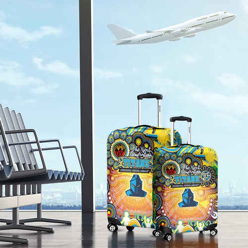 NAIDOC Week 2025 Titans Rugby Luggage Cover Aboriginal Dot Painting