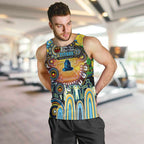 Personalised NAIDOC Week 2025 Titans Rugby Men Tank Top Aboriginal Dot Painting