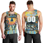 Personalised NAIDOC Week 2025 Titans Rugby Men Tank Top Aboriginal Dot Painting