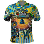 Personalised NAIDOC Week 2025 Titans Rugby Polo Shirt Aboriginal Dot Painting