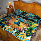NAIDOC Week 2025 Titans Rugby Quilt Bed Set Aboriginal Dot Painting