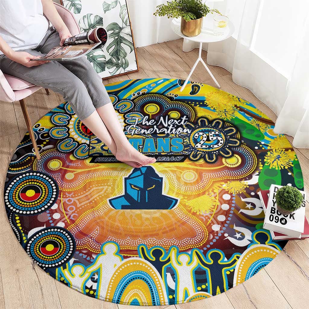 NAIDOC Week 2025 Titans Rugby Round Carpet Aboriginal Dot Painting