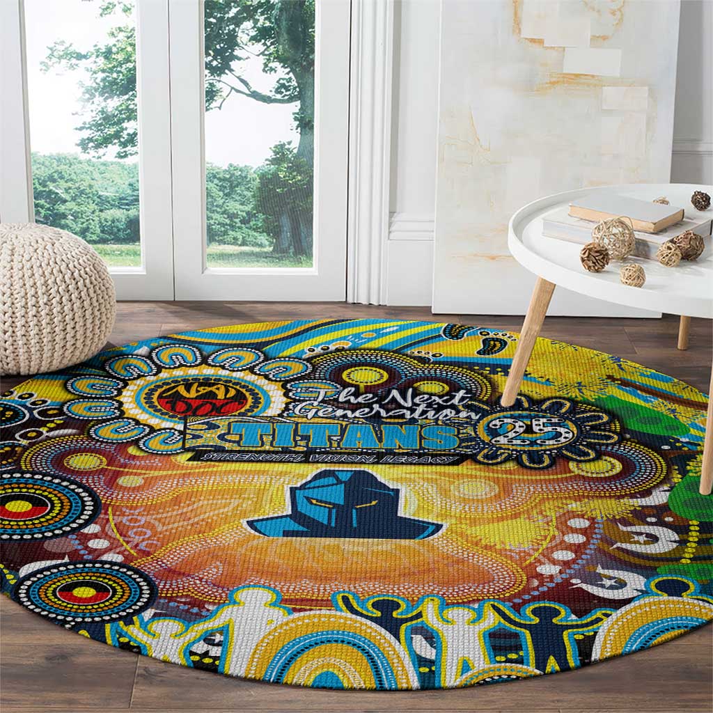 NAIDOC Week 2025 Titans Rugby Round Carpet Aboriginal Dot Painting