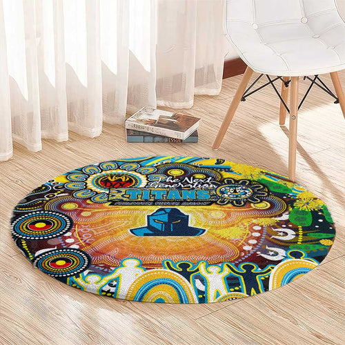 NAIDOC Week 2025 Titans Rugby Round Carpet Aboriginal Dot Painting