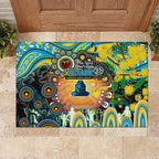 NAIDOC Week 2025 Titans Rugby Rubber Doormat Aboriginal Dot Painting