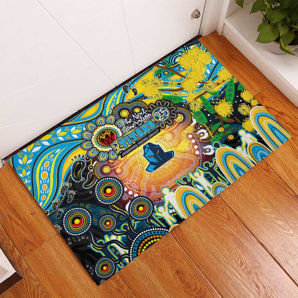 NAIDOC Week 2025 Titans Rugby Rubber Doormat Aboriginal Dot Painting