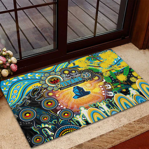 NAIDOC Week 2025 Titans Rugby Rubber Doormat Aboriginal Dot Painting