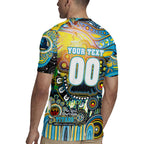 Personalised NAIDOC Week 2025 Titans Rugby Rugby Jersey Aboriginal Dot Painting