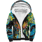 Personalised NAIDOC Week 2025 Titans Rugby Sherpa Hoodie Aboriginal Dot Painting