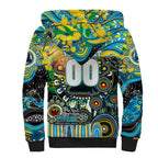 Personalised NAIDOC Week 2025 Titans Rugby Sherpa Hoodie Aboriginal Dot Painting