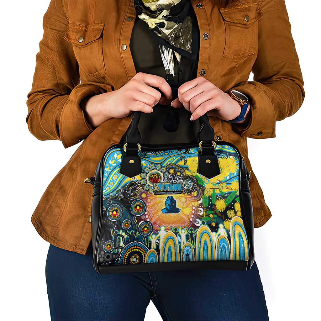 NAIDOC Week 2025 Titans Rugby Shoulder Handbag Aboriginal Dot Painting