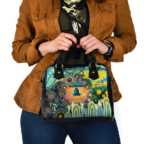 NAIDOC Week 2025 Titans Rugby Shoulder Handbag Aboriginal Dot Painting