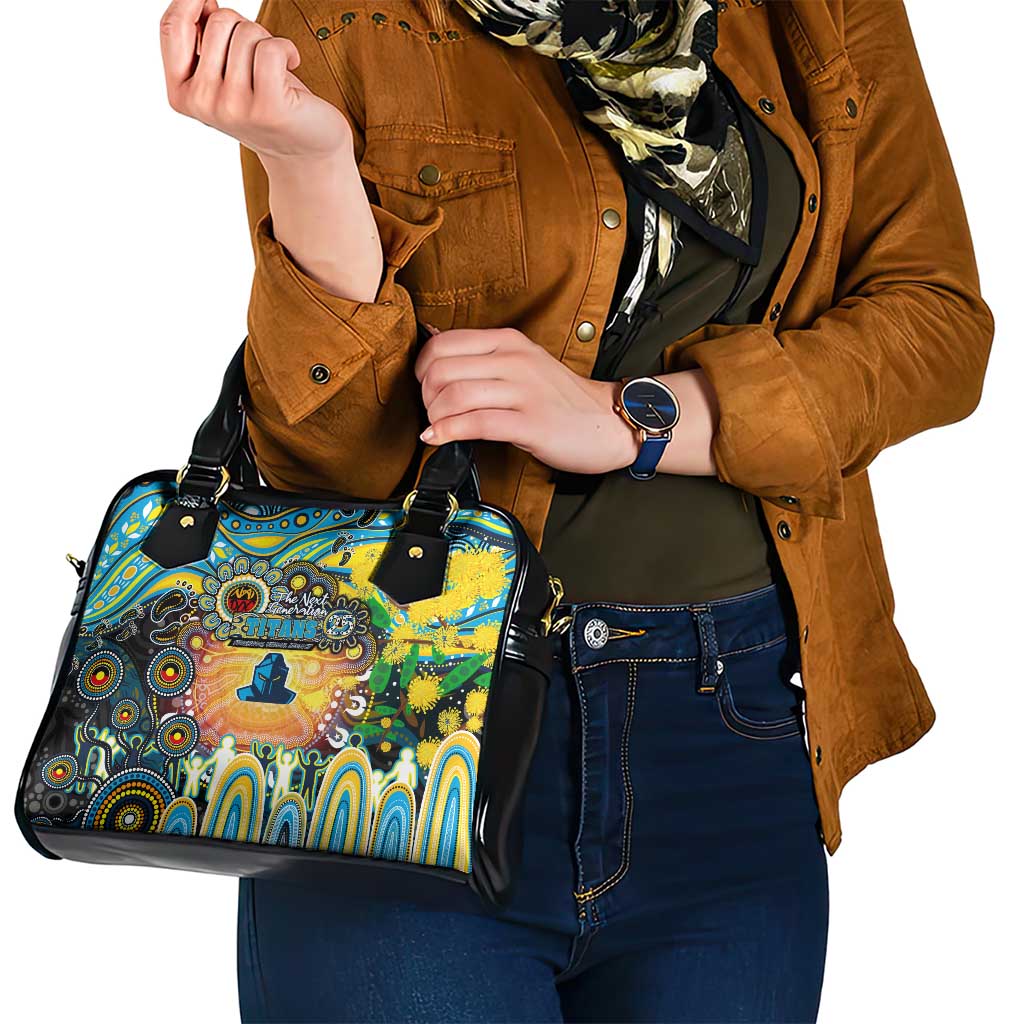 NAIDOC Week 2025 Titans Rugby Shoulder Handbag Aboriginal Dot Painting