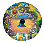 NAIDOC Week 2025 Titans Rugby Spare Tire Cover Aboriginal Dot Painting