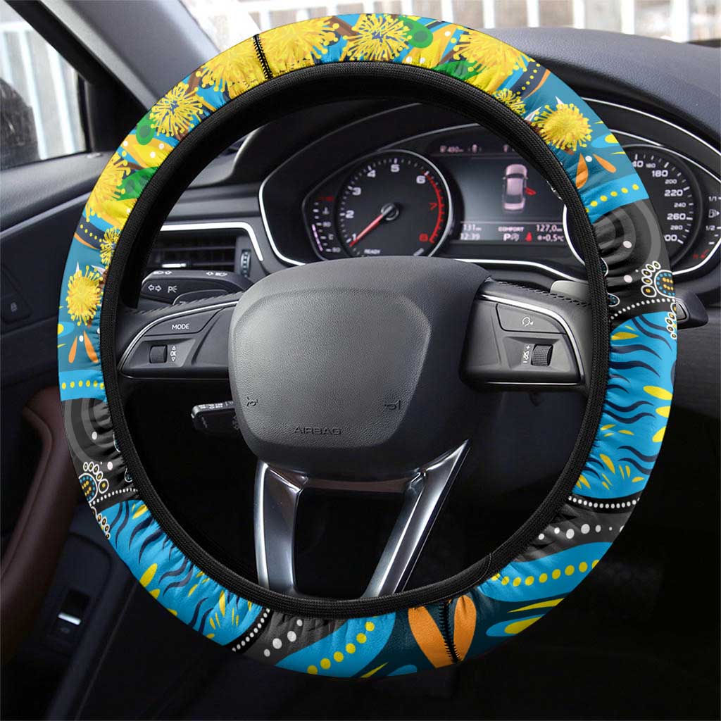 NAIDOC Week 2025 Titans Rugby Steering Wheel Cover Aboriginal Dot Painting