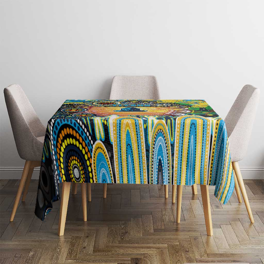 NAIDOC Week 2025 Titans Rugby Tablecloth Aboriginal Dot Painting