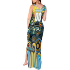 Personalised NAIDOC Week 2025 Titans Rugby Tank Maxi Dress Aboriginal Dot Painting