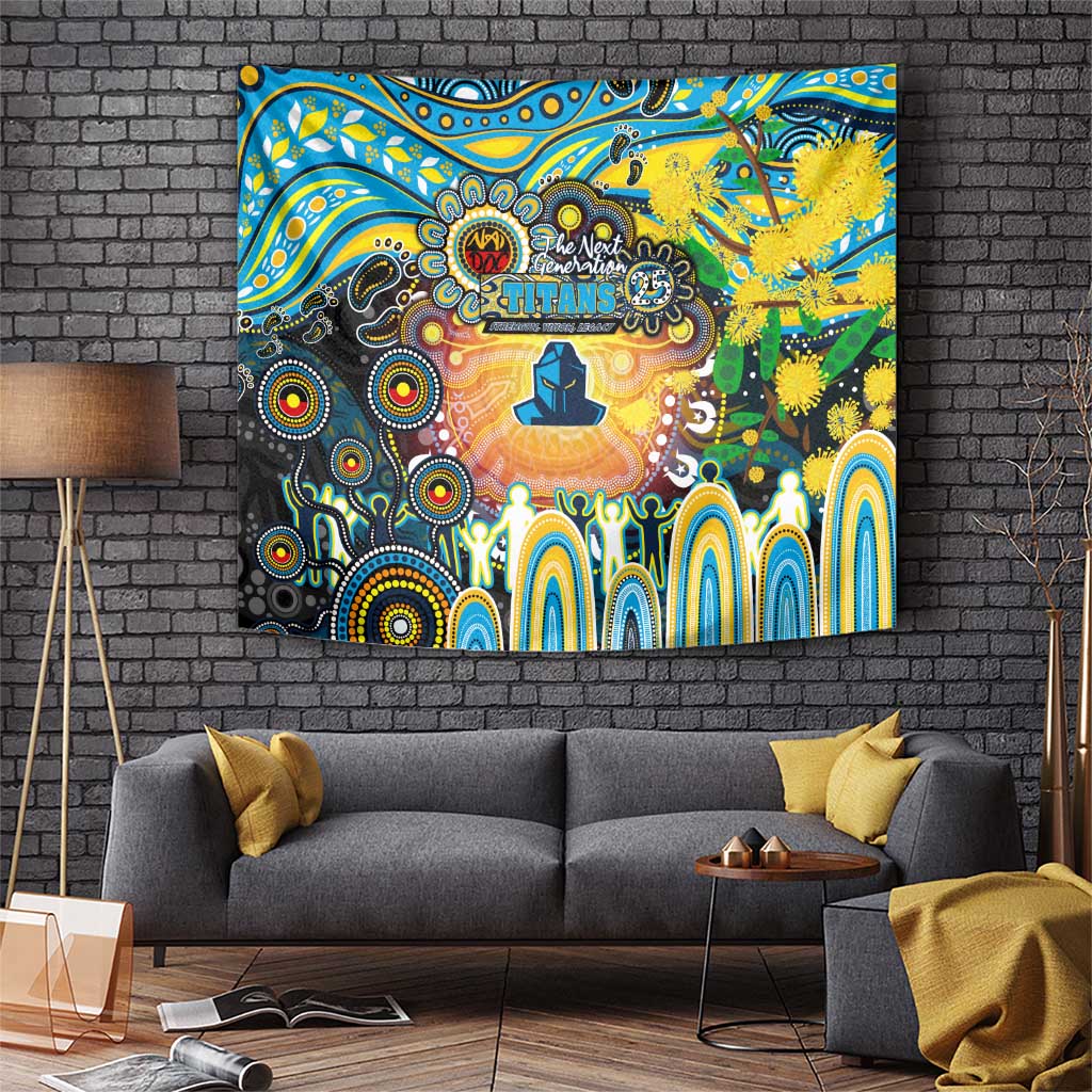 NAIDOC Week 2025 Titans Rugby Tapestry Aboriginal Dot Painting