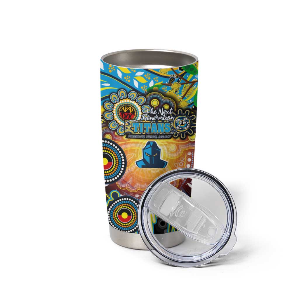 NAIDOC Week 2025 Titans Rugby Tumbler Cup Aboriginal Dot Painting