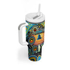 NAIDOC Week 2025 Titans Rugby Tumbler With Handle Aboriginal Dot Painting