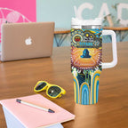 NAIDOC Week 2025 Titans Rugby Tumbler With Handle Aboriginal Dot Painting