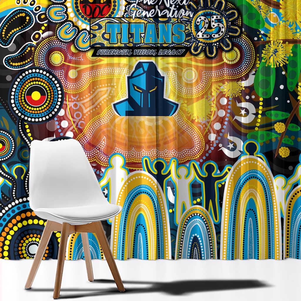 NAIDOC Week 2025 Titans Rugby Window Curtain Aboriginal Dot Painting