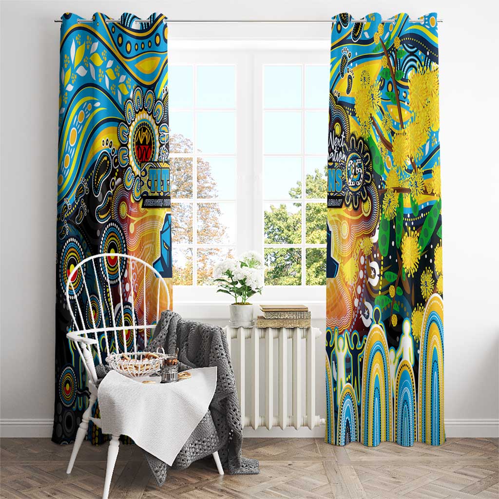 NAIDOC Week 2025 Titans Rugby Window Curtain Aboriginal Dot Painting