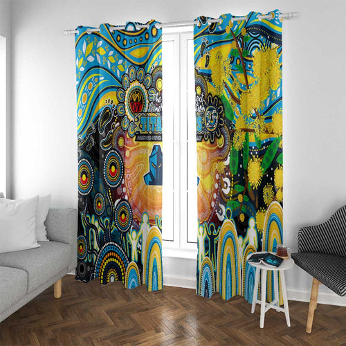 NAIDOC Week 2025 Titans Rugby Window Curtain Aboriginal Dot Painting